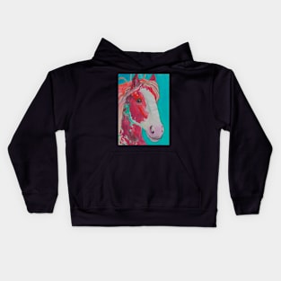 Beautiful vibrant horse portrait Kids Hoodie